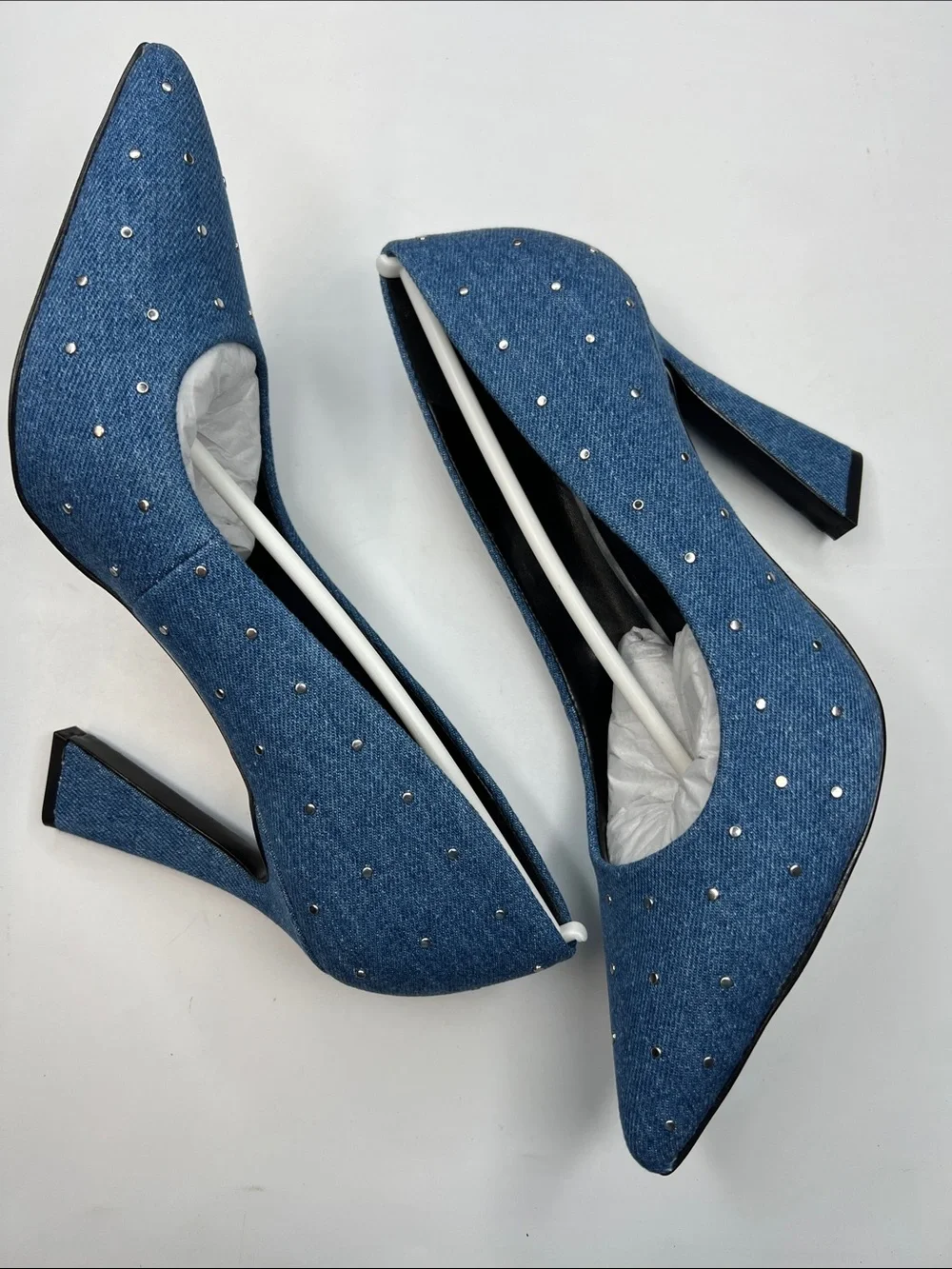 Nine West Women's Tenry Blue Studded Pumps- Size 9M